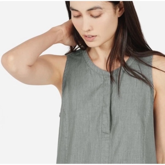 Everlane The Sleeveless Dress in Gray Mini Monochrome Minimalist Neutral Size L - Picture 12 of 12